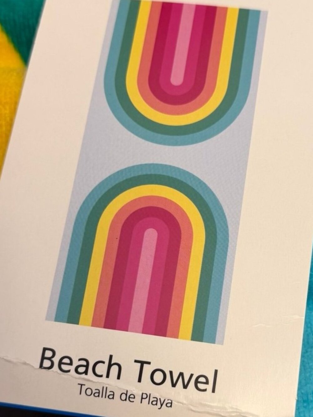 100% Cotton Colors Of the Rainbow Beach Towel 28”x60”